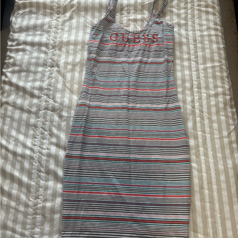 Guess Striped Maxi Dress - Multicolor